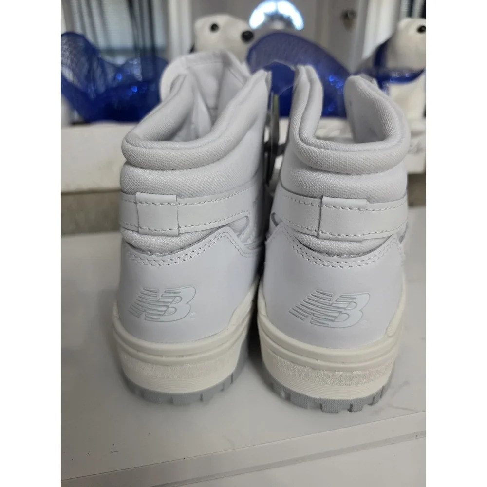 New Balance Mens 650‎ High Top Triple White Basketball CasualShoes BB650RWW 15M